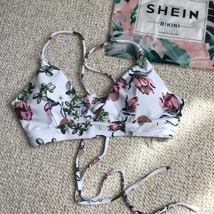 Floral bikini top